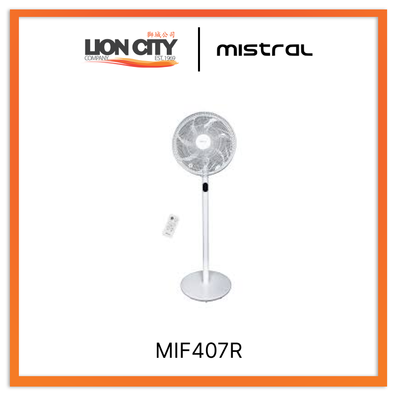 Mistral MIF407R 16" DC Stand Fan W/R White