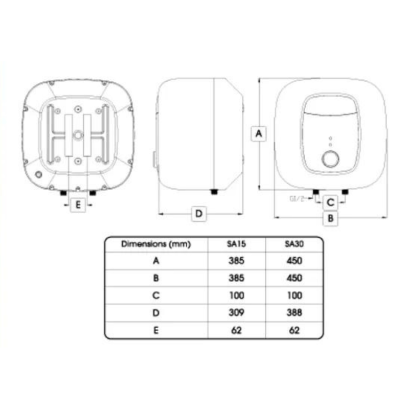 Champs SA30 30 Litres Storage Water Heater