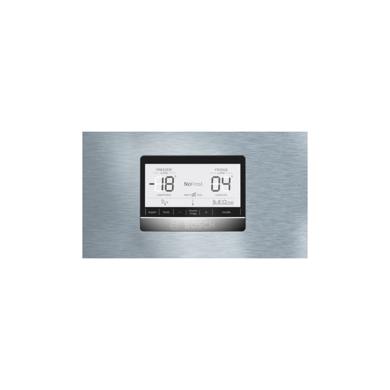 BOSCH KGD86AI31U Series 6 Free-Standing Fridge-Freezer With Freezer At Bottom 186 x 86 cm Brushed Steel (With Anti-Fingerprint)