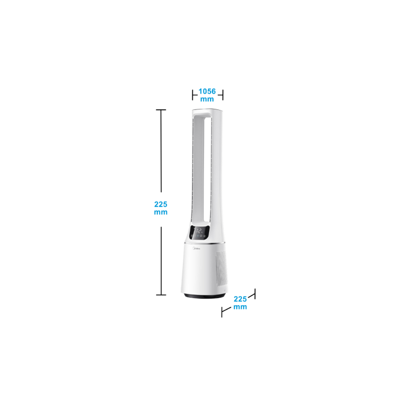 Midea MAM060CPAPWH DC Motor Bladeless Fan with Air Purifier