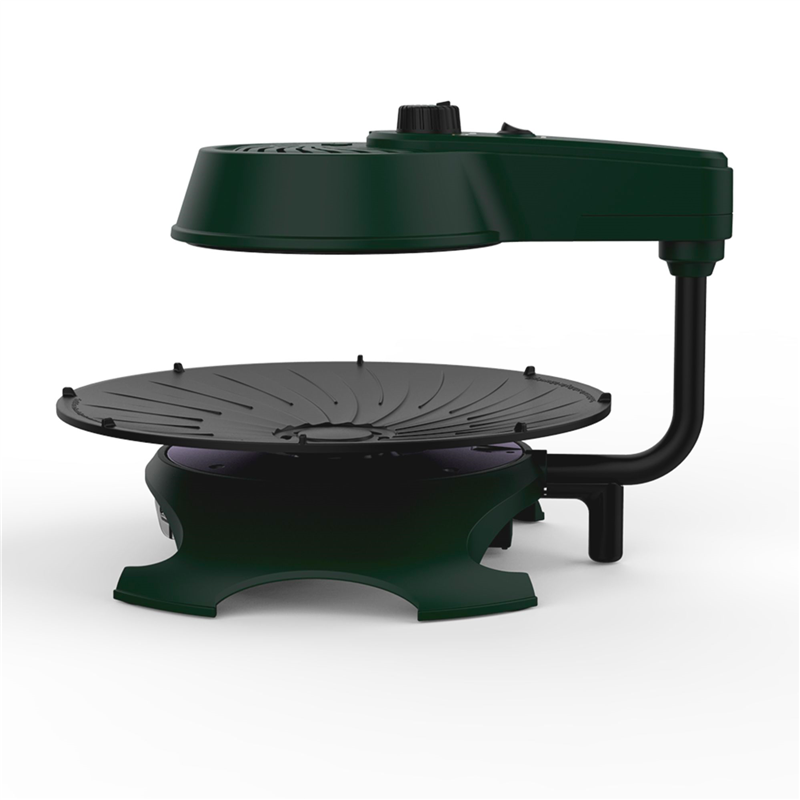 Kith SBG-KS-G1 Smokeless Bbq Grill (Single Knob) Forest Green | Patented 360° Auto Rotate Grill Pan