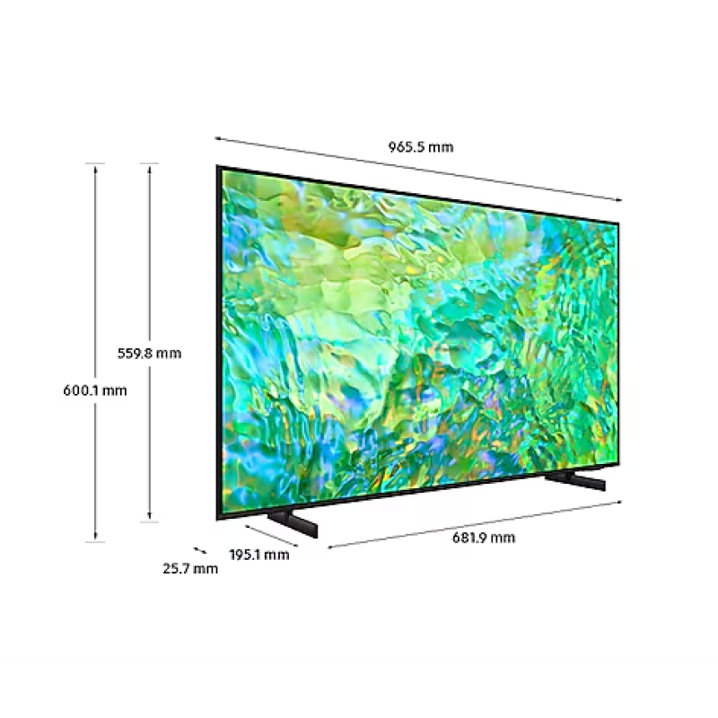 Samsung UA43CU8000KXXS 43” Crystal UHD CU8000 4K Smart TV (2023)