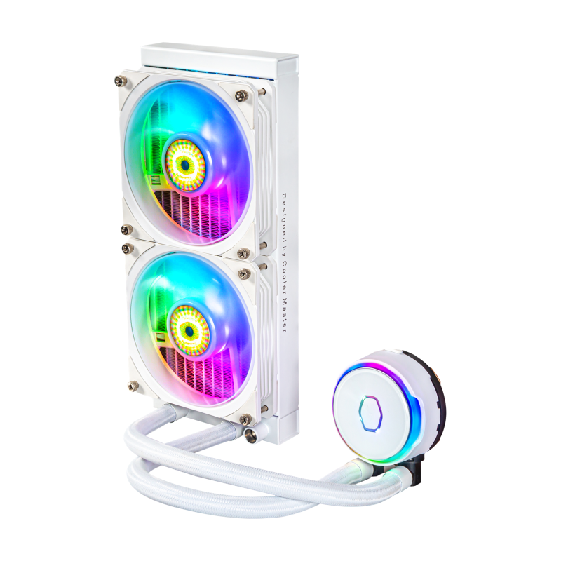 Cooler Master MLY-D24M-A23PZ-RW CM MASTERLIQUID PL240 FLUX ARGB CPU COOLER - WHITE