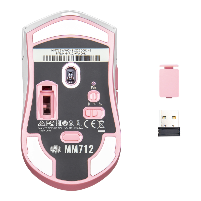 Cooler Master MM-712-WWOH2 CM MM712 Wireless RGB Gaming Mouse Sakura