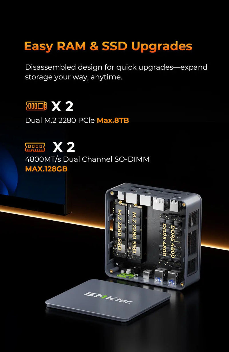 GMKtec NucBox M6 Ultra Mini PC AMD Ryzen 5 7640HS Black