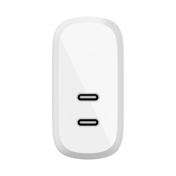 Belkin BoostCharge 40W Dual USB-C PD Wall Charger White