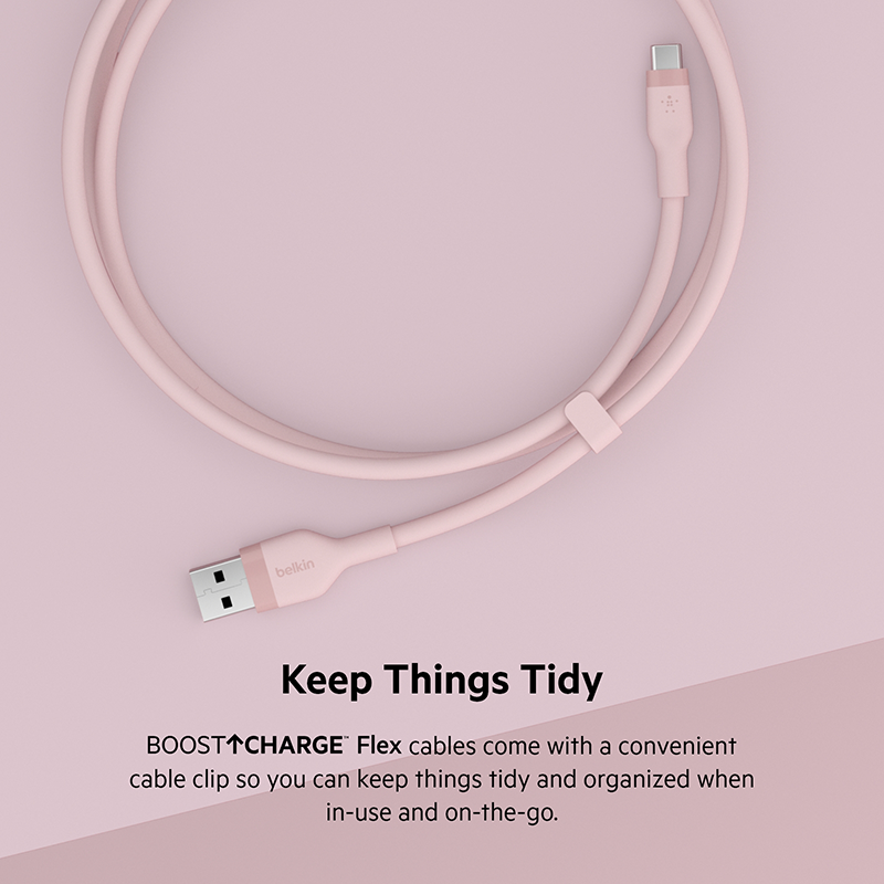 Belkin BoostCharge USB-C to USB-A Cable 1m Pink