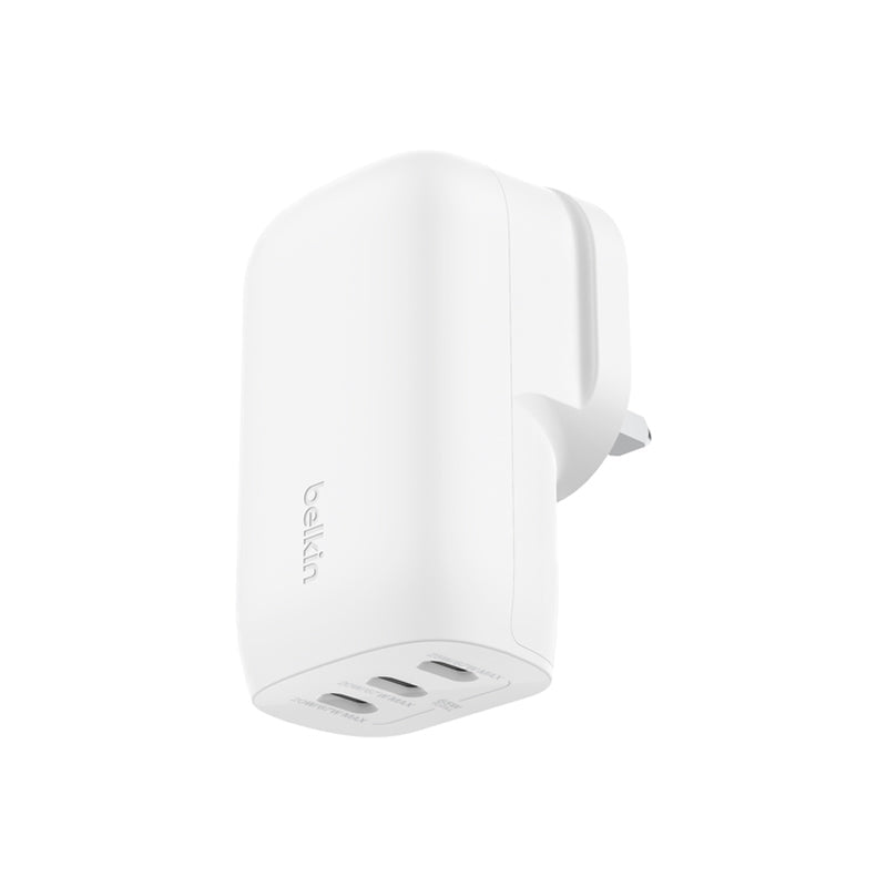 Belkin BoostCharge 67W 3-Port USB-C Wall Charger White