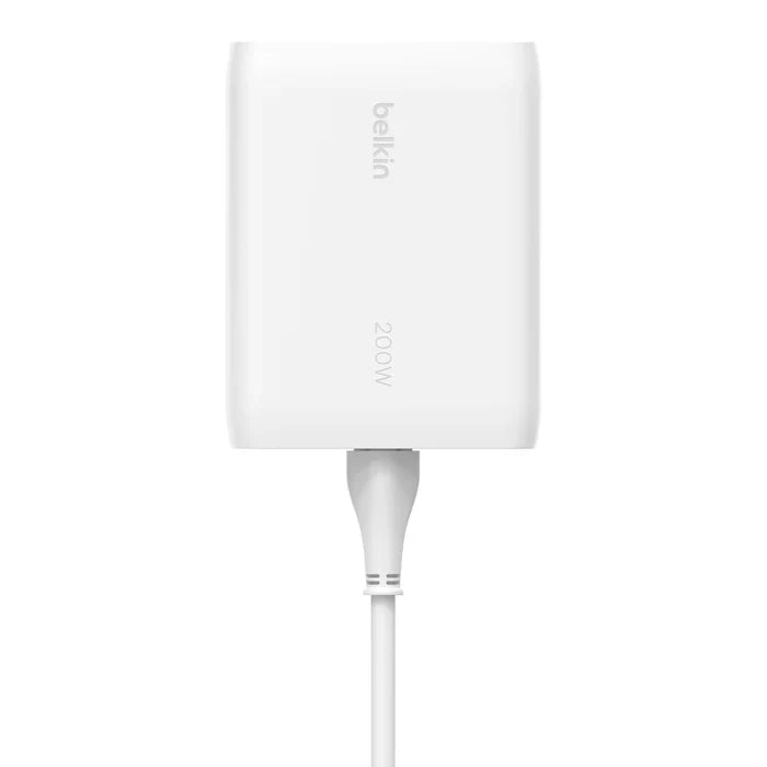 Belkin BoostCharge Pro 200W 4-Port USB-C GaN Charger White