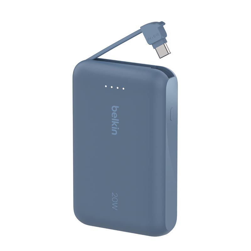 Belkin BoostCharge 10000mAh Power Bank with Integrated Cable Blue