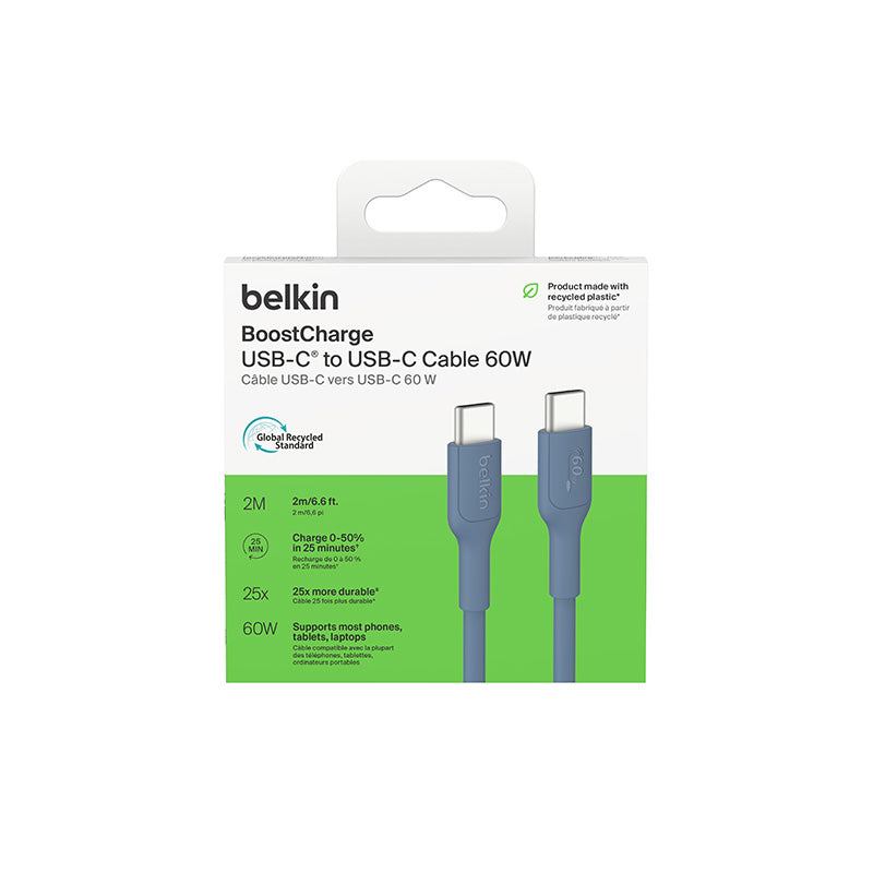 Belkin BoostCharge 60W USB-C to USB-C Cable 2m Blue