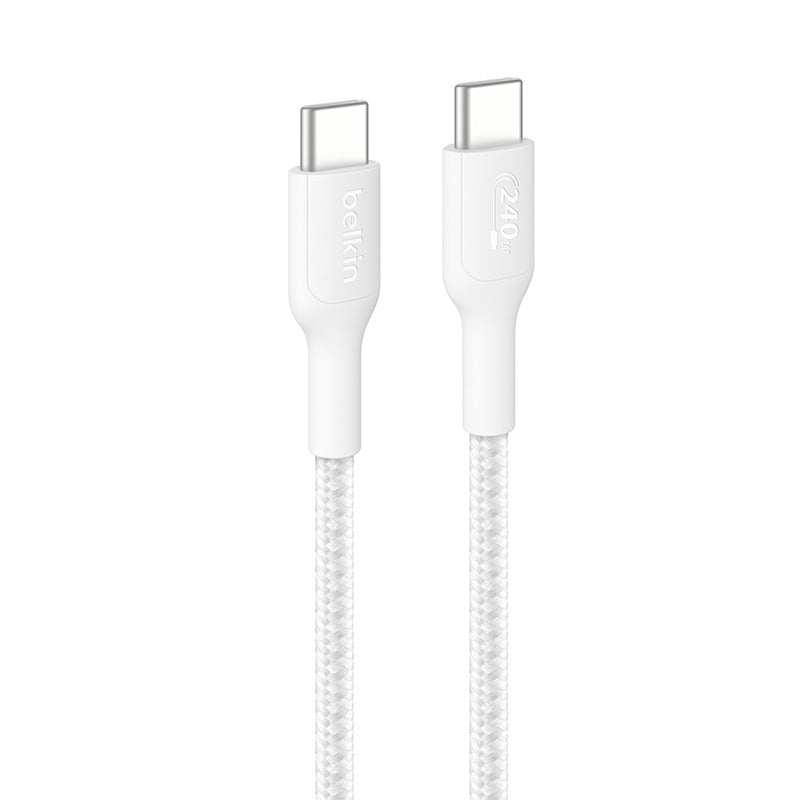 Belkin BoostCharge Pro 240W USB-C to USB-C Braided Cable 1m White