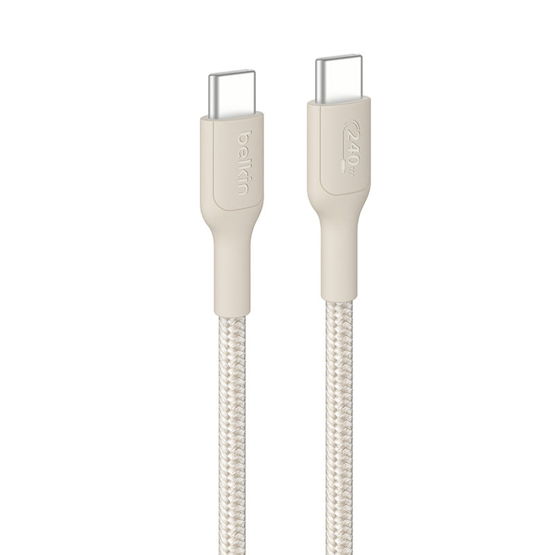 Belkin BoostCharge Pro 240W USB-C to USB-C Braided Cable 2m Sand