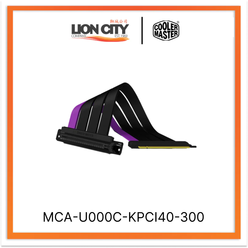 Cooler Master MCA-U000C-KPCI40-300 CM MASTERACCESSORY RISER CABLE PCI-E 4.0 300MM