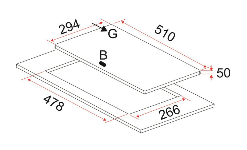 EF Induction Hob 30CM HB BI 293 G + HB AG 3010 TN VGB 30cm Hob Single Burner + EF 90cm Conventional hood EFCH 9234T BK