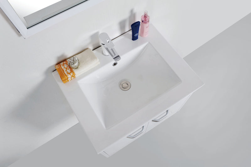 Rubine TOP 60M Ceramic Basin Gloss White