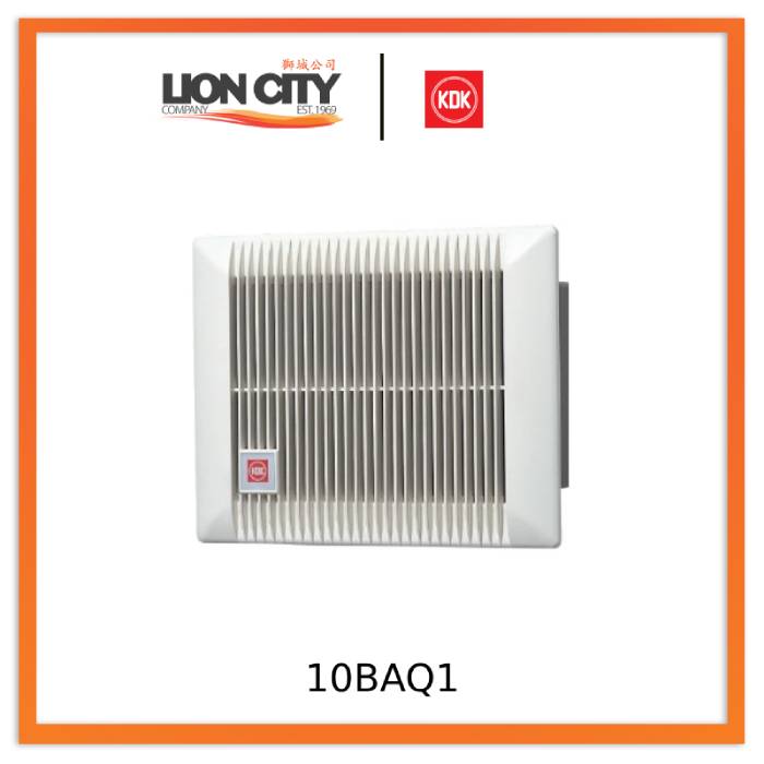 KDK 10BAQ1 4" (10cm) Ventilating Fan (for Bathroom Use)
