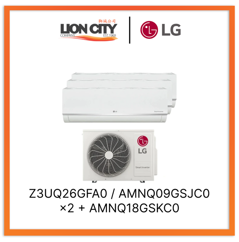 LG Alpha+ System 3 Wifi Aircon (9K X2 + 18K)