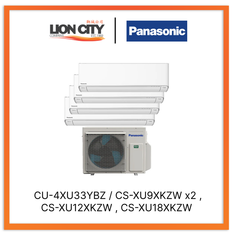 Panasonic Xu System 4 Aircon (9K X2 + 12K + 18K)