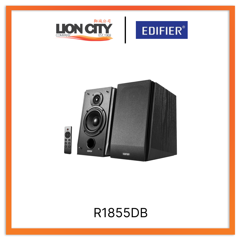 EDIFIER R1855DB MATTE BLACK Bookshelf Bluetooth Speakers 5.0 70W - Lion ...