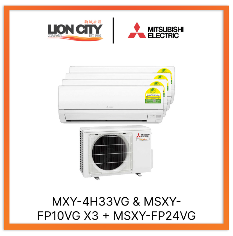 Mitsubishi Electric Starmex System 4 Aircon (9K X3 + 24K)