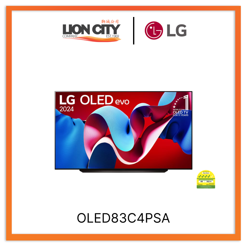LG OLED83C4PSA OLED evo C4 83 inch TV 4K Smart TV