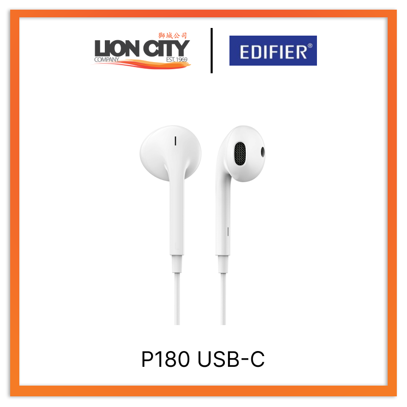 EDIFIER P180 PLUS USB-C WHITE HI-RES Earbuds With Mic