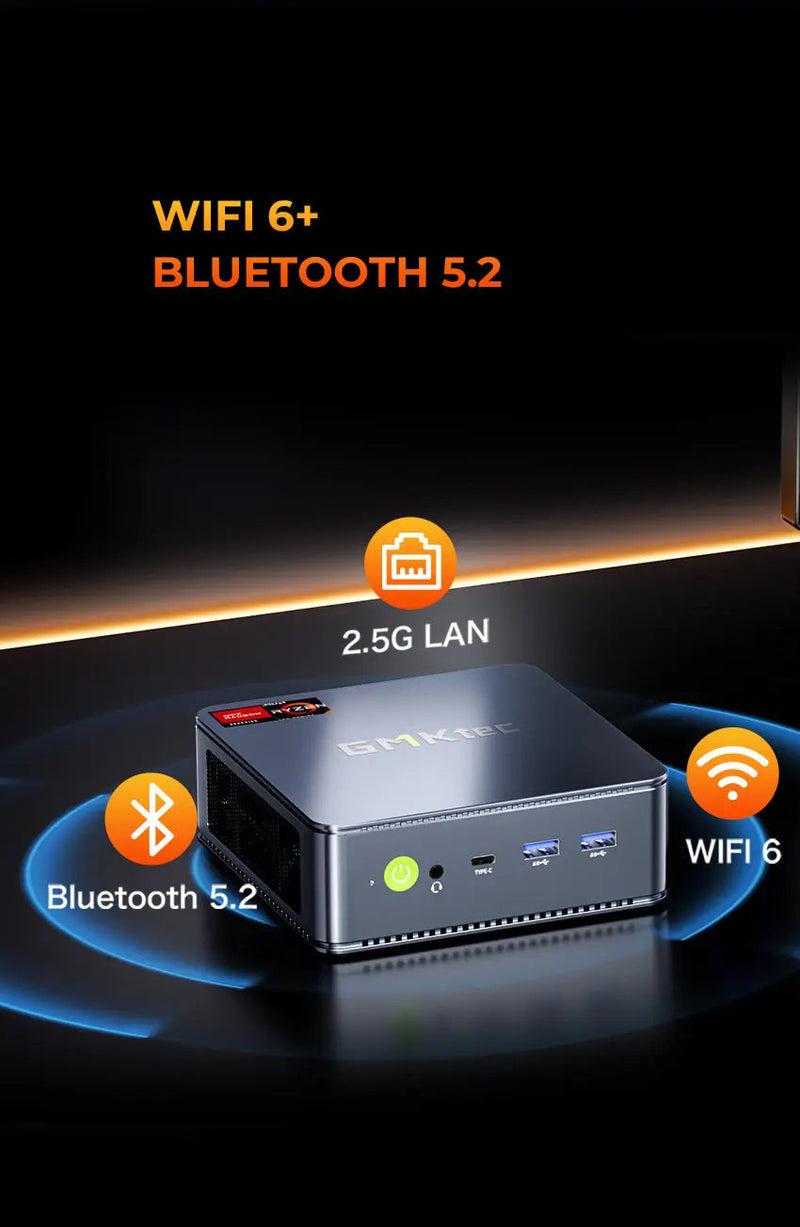 GMKtec NucBox M6 Ultra Mini PC AMD Ryzen 5 7640HS Black