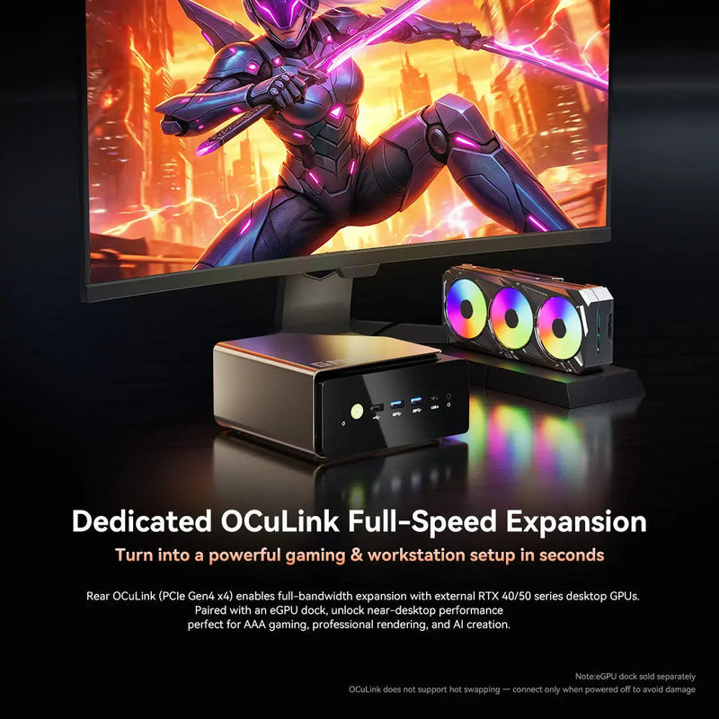 GMKtec EVO-T2S AI Mini PC Intel Ultra X7 Black