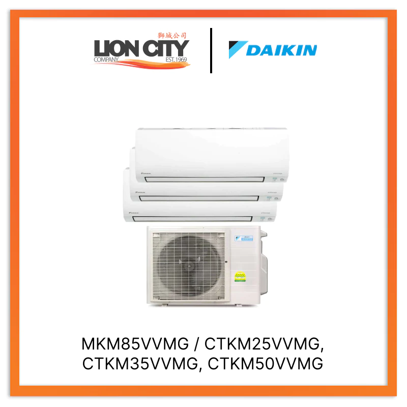 Daikin Ismileeco System 3 Aircon (9K + 12K + 18K) & Free Installation