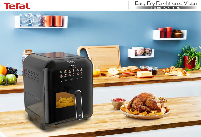 Tefal EY8218 6L Far-Infrared Digital Air Fryer with Window