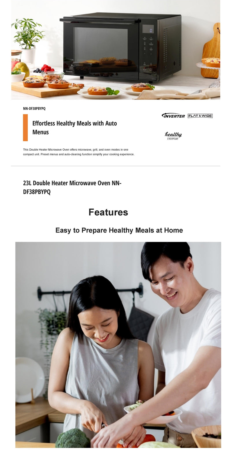 Panasonic Double Heater 23L Microwave Oven with Grill