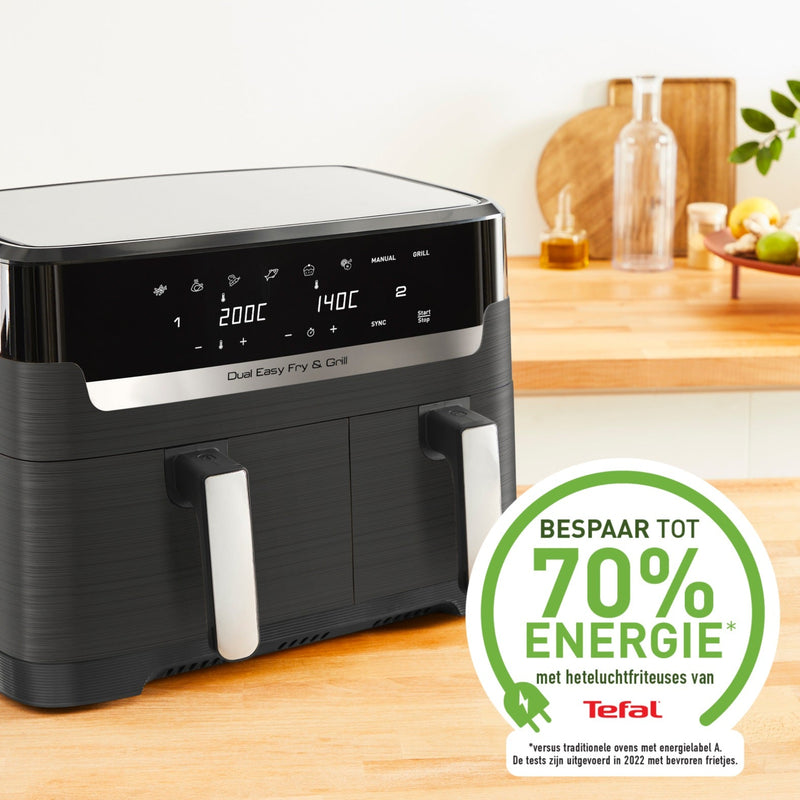 Tefal Dual Easy Fry & Grill 8.3L Twin-Drawer Air Fryer