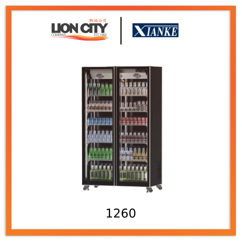 Xianke Upright Chiller Showcase 2 Doors Large