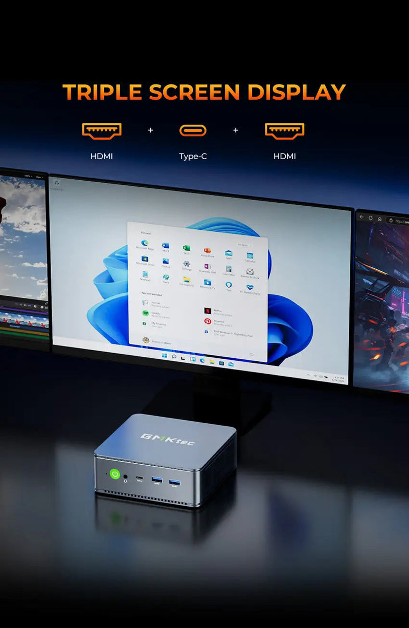 GMKtec NucBox M6 Ultra Mini PC AMD Ryzen 5 7640HS Black