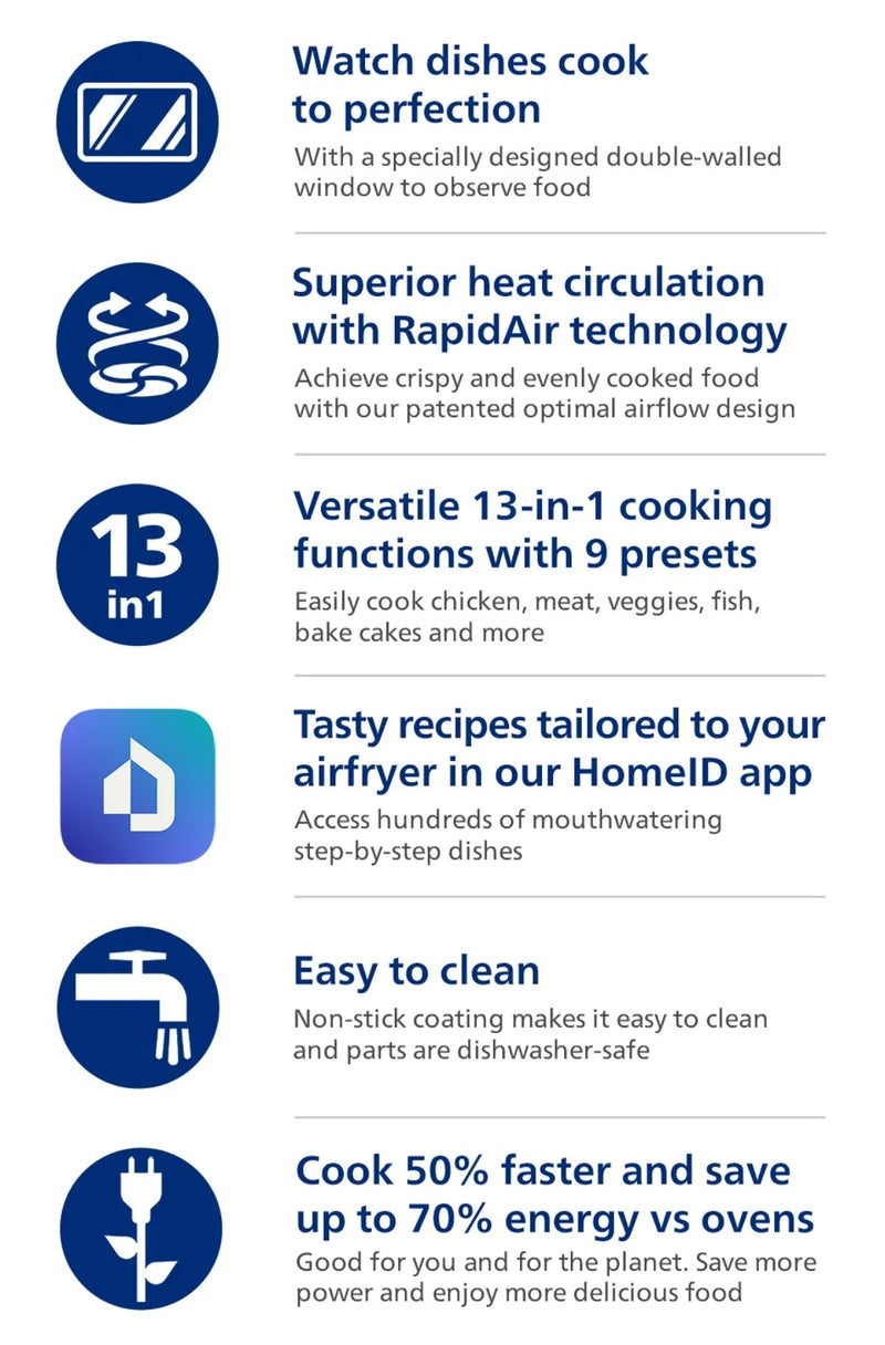 Philips 13-in-1 Digital Air Fryer 4.2L RapidAir 2000 Series