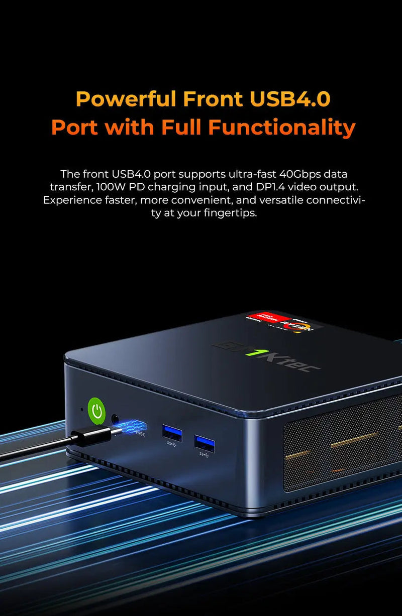 GMKtec NucBox M6 Ultra Mini PC AMD Ryzen 5 7640HS Black