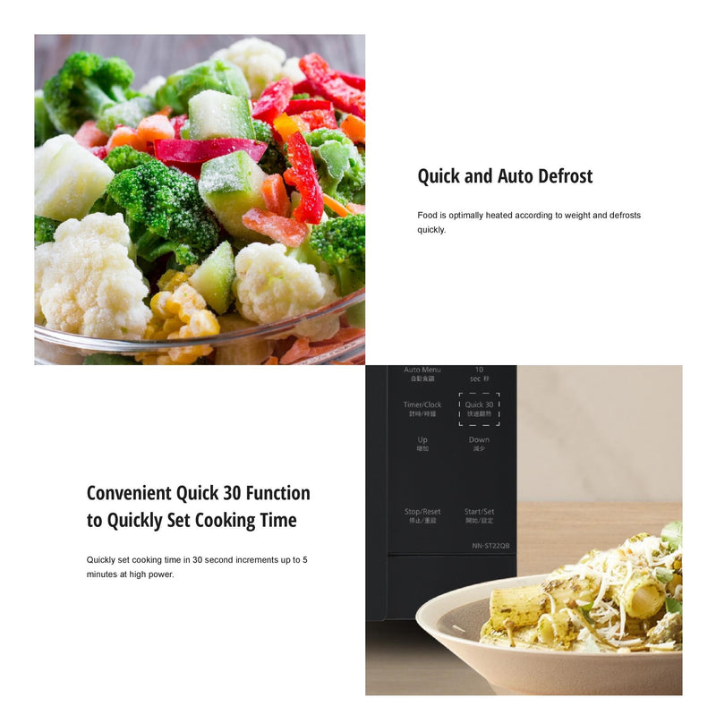 Panasonic 20L Solo Microwave Oven with 10 Auto Menus