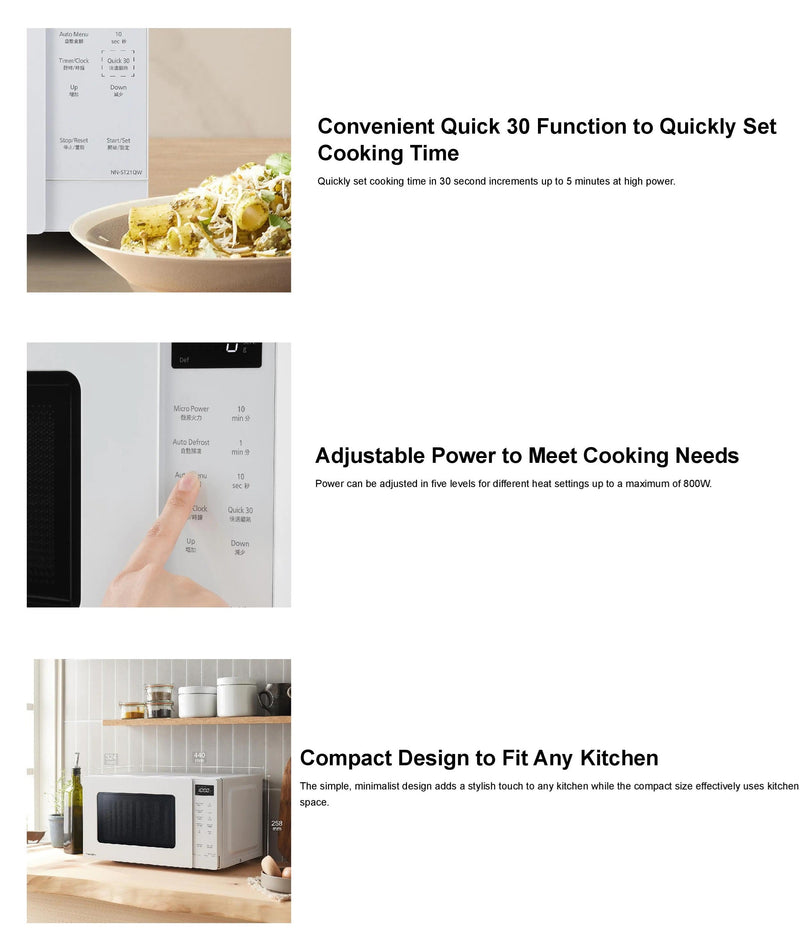 Panasonic 20L Solo Microwave Oven with Auto Defrost