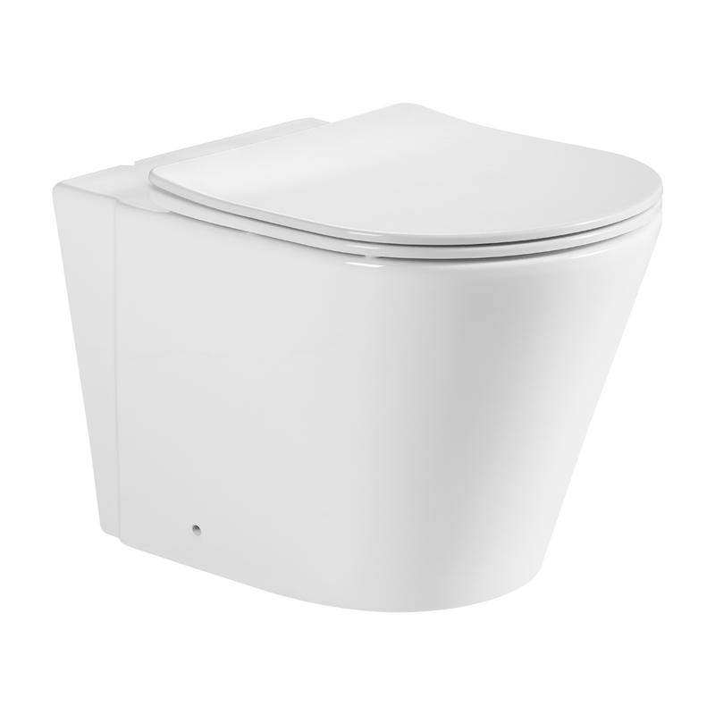 Rubine PF-406P07 Floor Pan Toilet White