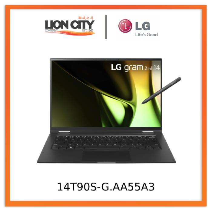 LG 14T90S-G.AA55A3 gram 2in1 14” | ultra-lightweight | 16:10 IPS display | Intel® Core™ Ultra 7 Processor - Lion City Company