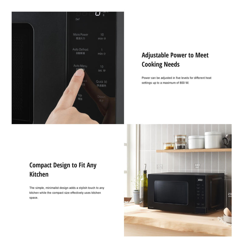 Panasonic 20L Solo Microwave Oven with 10 Auto Menus