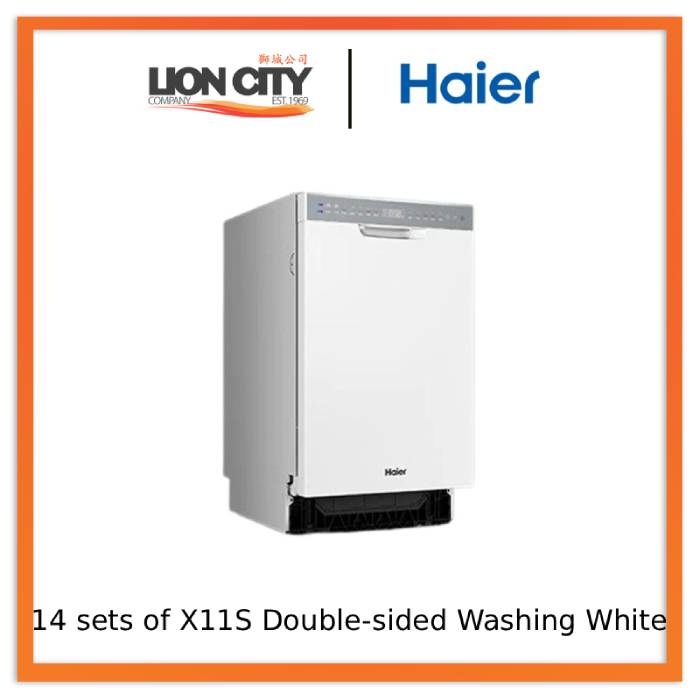 Pre-Order Haier X11S Double‑Sided 14‑Set Embedded Ultra‑Narrow Dishwasher Snow White