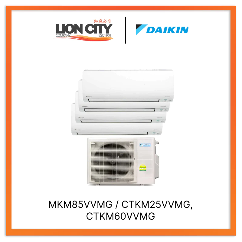 Daikin Smileeco System 4 Aircon (9K X3 + 21K) & Free Installation