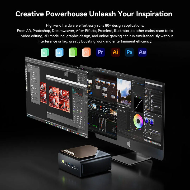 GMKtec EVO-T2S AI Mini PC Intel Ultra X7 Black