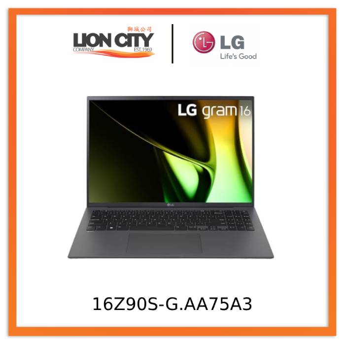 LG 16Z90S-G.AA75A3 gram 16” | Ultra-lightweight | 16:10 Anti-glare IPS display | Intel® Core™ Ultra 7 Processor