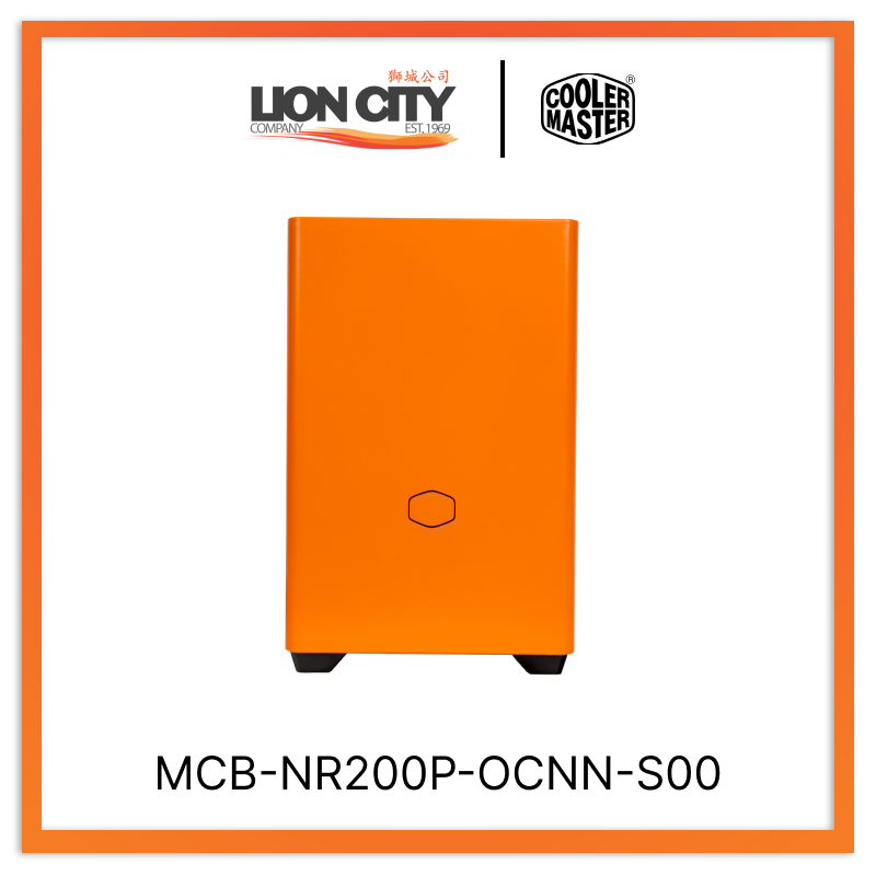 Cooler Master MCB-NR200P-OCNN-S00 CM MASTERBOX NR200P SFF m-ITX Case With T.G Orange