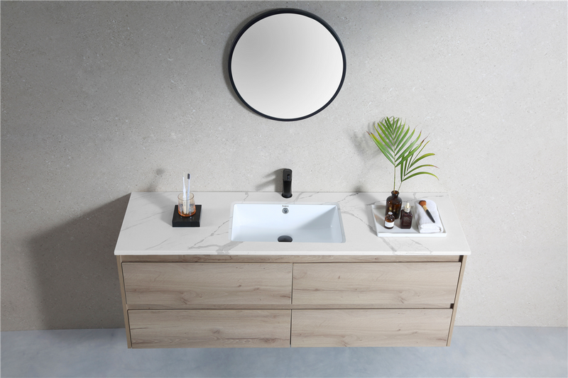 Rubine NUE 53 53cm Undermount Ceramic Basin Gloss White