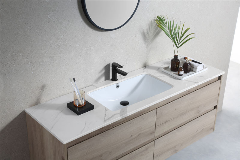 Rubine NUE 61 59cm Undermount Ceramic Basin Gloss White