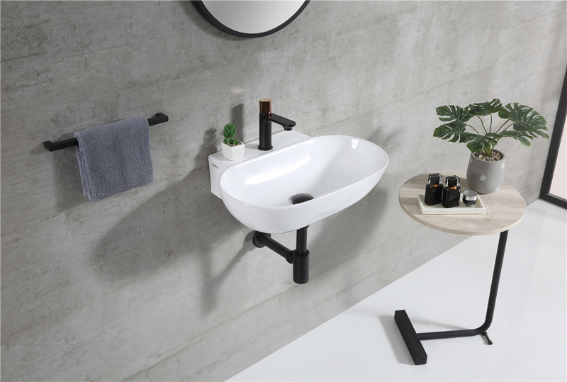 Rubine VENTO 55M Ceramic Basin Gloss White